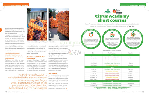 Citrus Academy short courses