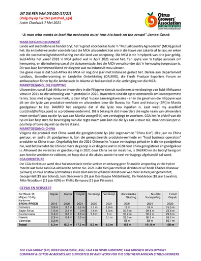 CGA - CEO Nuusbrief 17/2021 (07/05/21)
