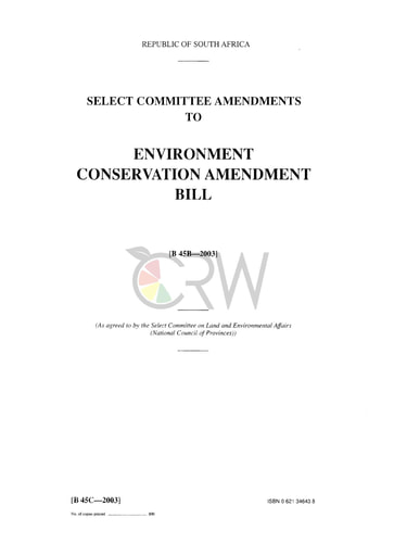 Environment Conservation Amendment Bill B45C - 2003