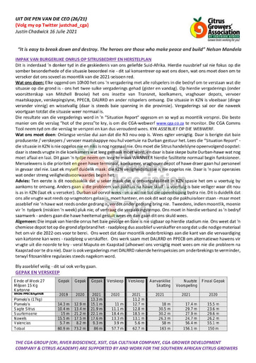 CGA - CEO Nuusbrief 26/2021 (16/07/21)