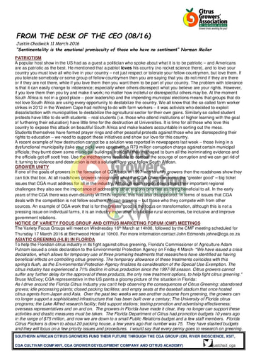 CGA - CEO Newsletter 08/2016 (11/03/16)