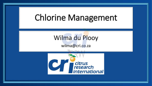 Packhouse Chlorine Management
