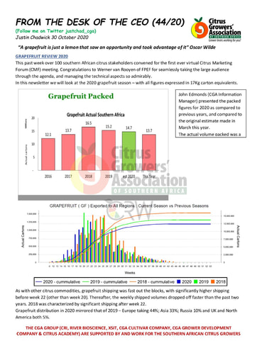CGA - CEO Newsletter 44/2020 (30/10/20)