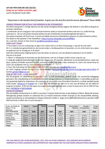 CGA - CEO Nuusbrief 25/2021 (09/07/21)