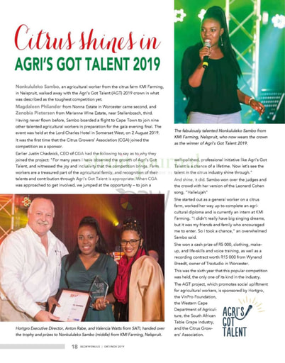 Citrus shines in Agri's Got Talent 2019
