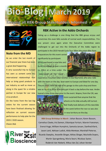 River Bioscience Bio-Blog 03/2019