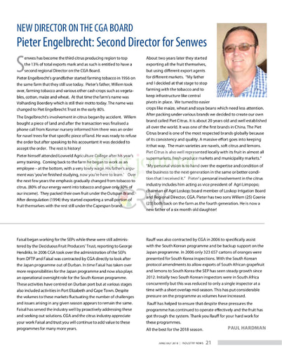 New Director on the CGA Board