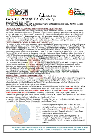 CGA - CEO Newsletter 07/2015 (06/03/15)