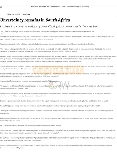 Uncertainty remains in South Africa