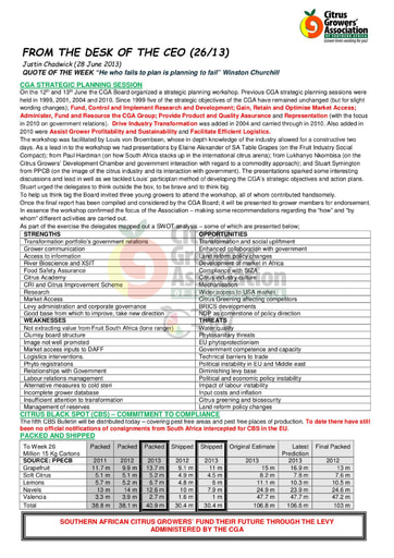 CGA - CEO Newsletter 26/2013 (28/06/13)