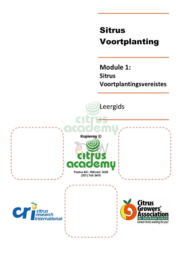 Sitrus Voortplanting Leergids
