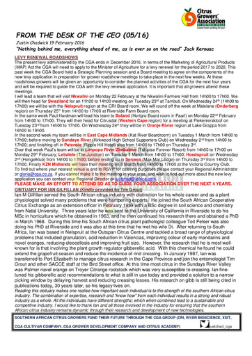 CGA - CEO Newsletter 05/2016 (19/02/16)