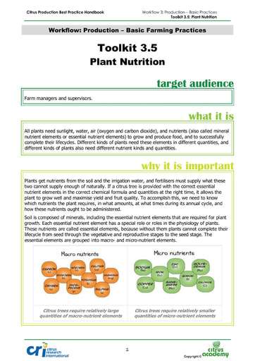 Toolkit 3.5 - Plant Nutrition
