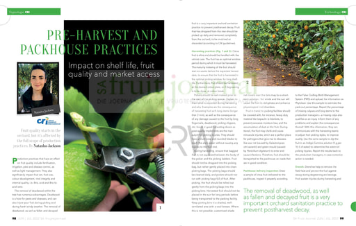 Pre-harvest and Packhouse Practices