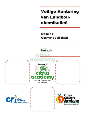 Veilige Hantering van Landbouchemikalieë Leergids