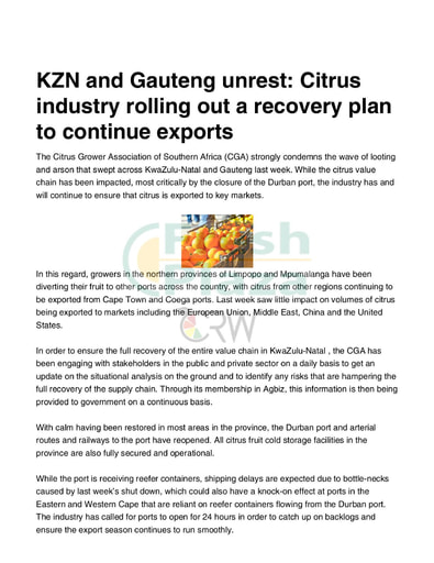 KZN and Gauteng unrest
