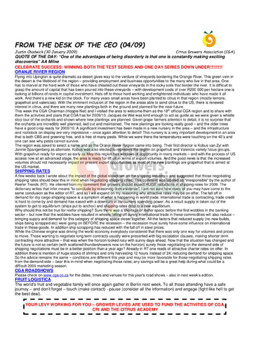 CGA - CEO Newsletter 04/2009 (30/01/09)
