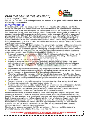CGA - CEO Newsletter 03/2010 (22/01/10)