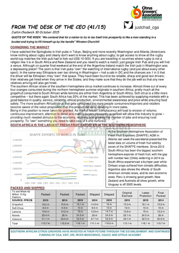 CGA - CEO Newsletter 41/2015 (30/10/15)