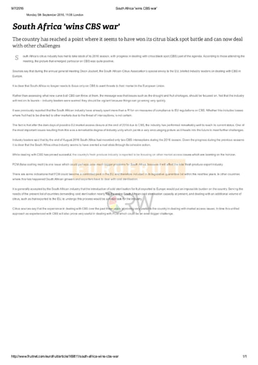 South Africa 'wins CBS war'