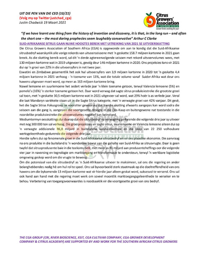 CGA - CEO Nuusbrief 10/2021 (19/03/21)