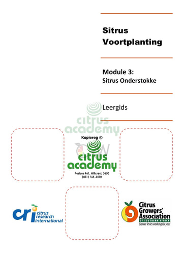 Module 3 - Sitrus Onderstokke