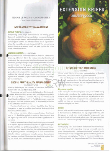 CRI Extension Briefs 08/2008