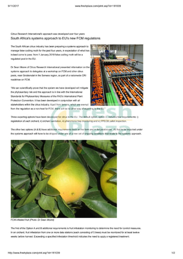 South Africa's systems approach to EU's new FCM regulations