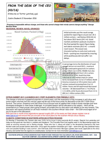 CGA - CEO Newsletter 43/2016 (11/11/16)