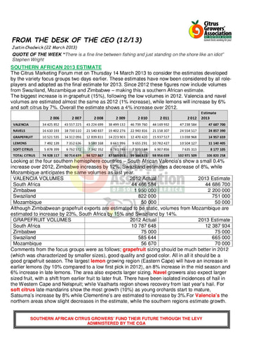 CGA - CEO Newsletter 12/2013 (22/03/13)