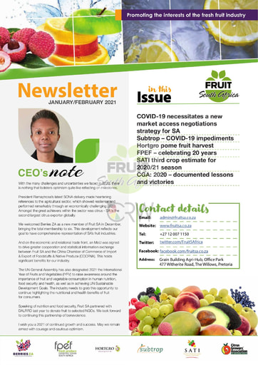 Fruit SA Newsletter (January / February 2021)