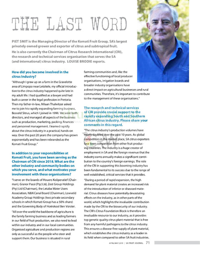 The Last Word: Piet Smit