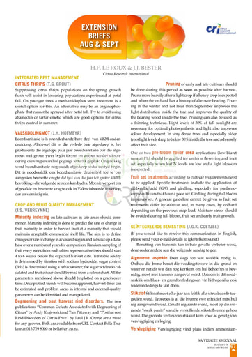 CRI Extension Briefs 08/2009