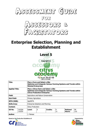 Assessment Guide for Assessors