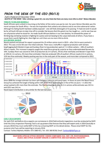 CGA - CEO Newsletter 50/2013 (13/12/13)