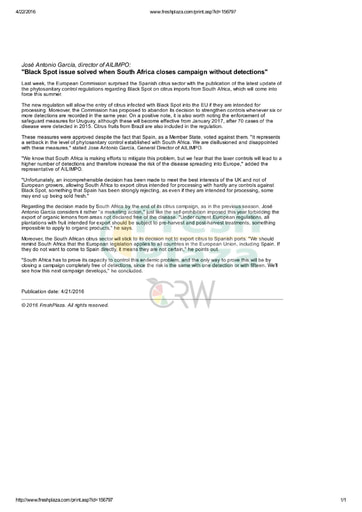 Black Spot issue solved when South Africa closes campaign without detections