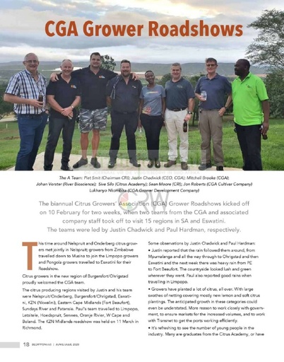 CGA Grower Roadshows