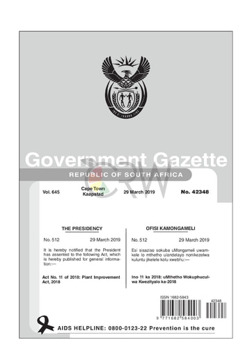 Plant Improvement Amended Act 11 of 2018 (Act 53 of 1976)