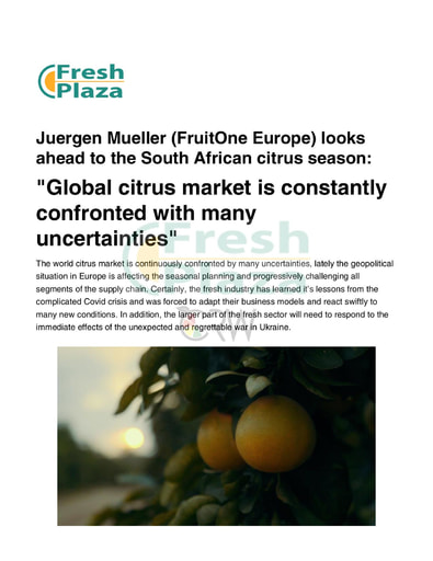 Global citrus market is constantly confronted with many uncertainties