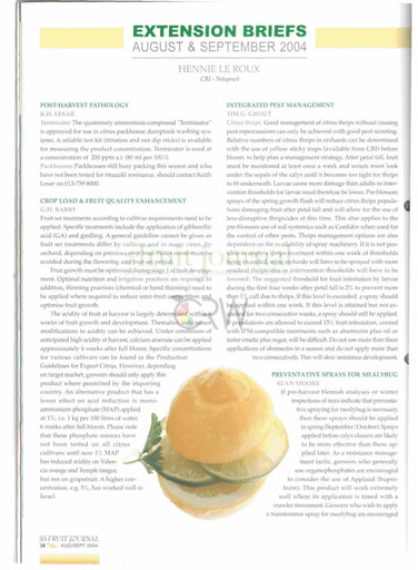 CRI Extension Briefs 08/2004