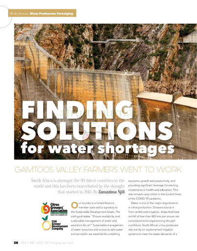 Finding Solutions for water shortages