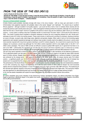 CGA - CEO Newsletter 45/2013 (08/11/13)
