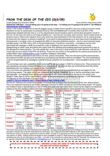 CGA - CEO Newsletter 06/2009 (13/02/09)