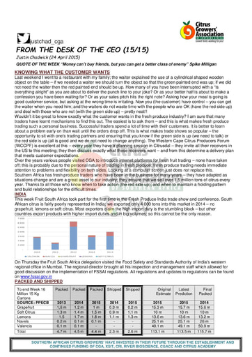 CGA - CEO Newsletter 15/2015 (24/04/15)