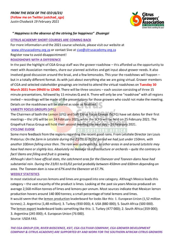 CGA - CEO Newsletter 06/2021 (19/02/21)