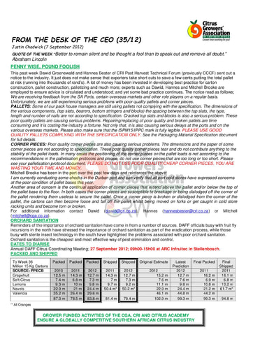 CGA - CEO Newsletter 35/2012 (07/09/12)