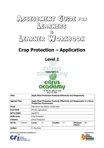 Assessment Guide for Learners