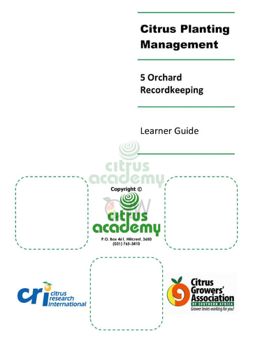 Module 5 - Orchard Recordkeeping