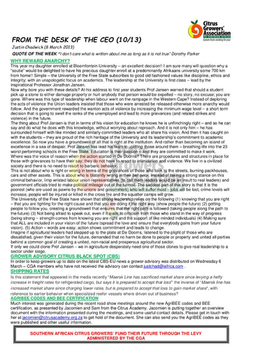 CGA - CEO Newsletter 10/2013 (08/03/13)