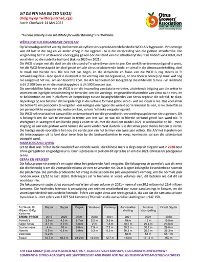 CGA - CEO Nuusbrief 18/2021 (14/05/21)